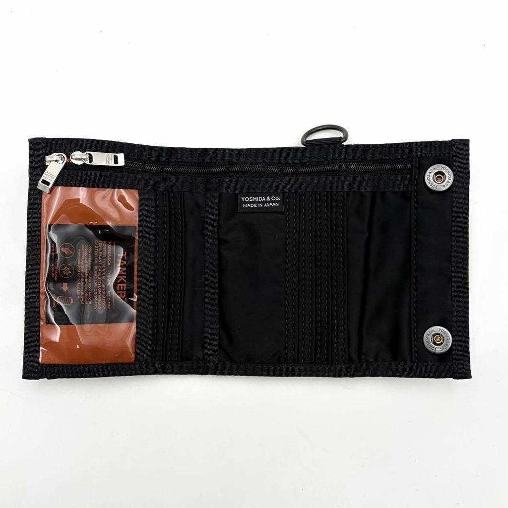 PORTER YOSHIDA TANKER POCKET WALLET M Black Nylon Lightweight Used