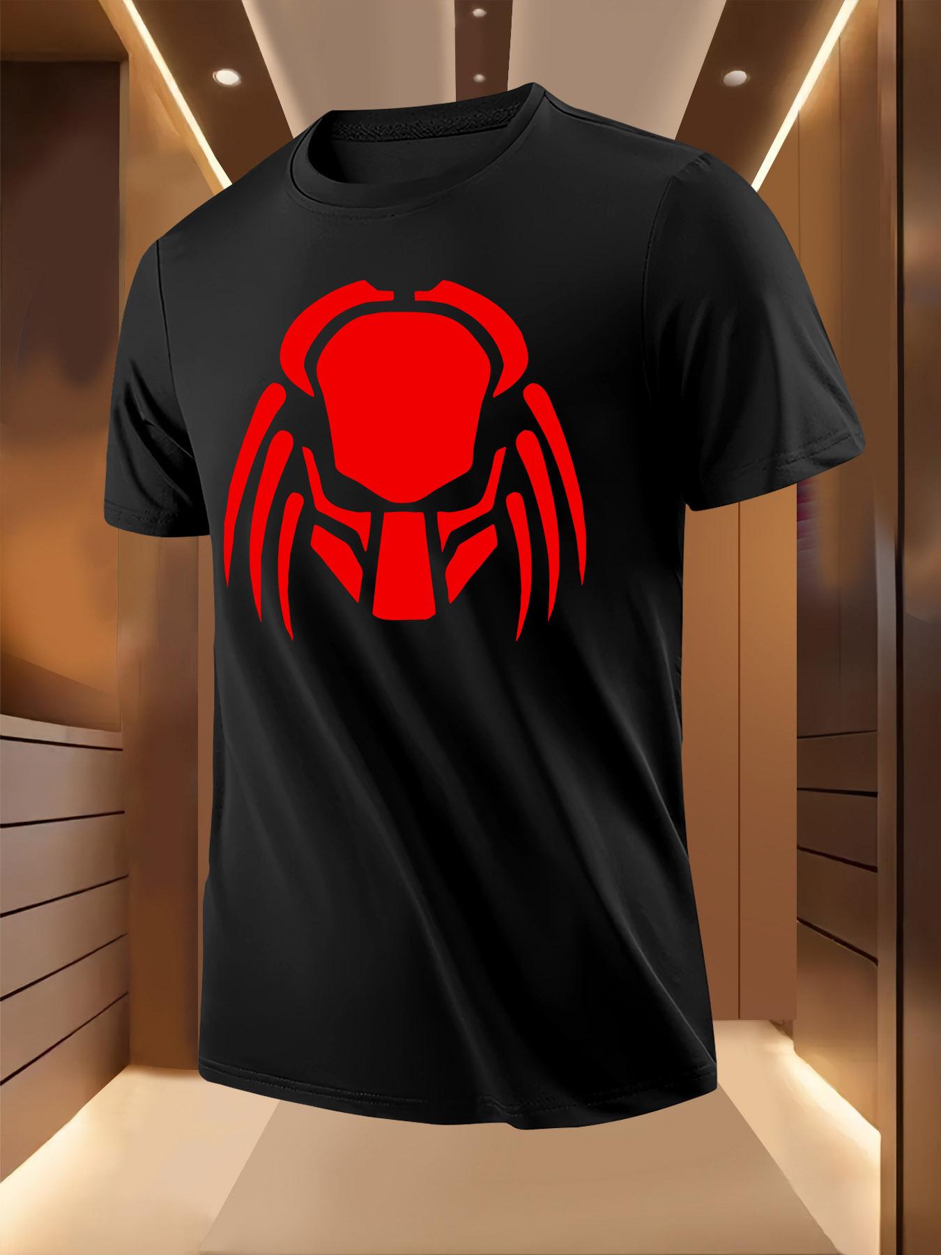 Red Warrior Logo Graphic Tshirt - Breathable Summer Casua... S