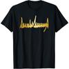 Golden Color President Trump Signature USA 2024 MAGA Tee T-Shirt