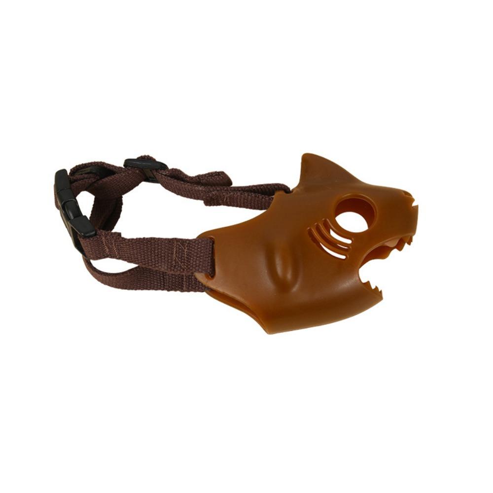 

Shark Shape Dog Anti-bite Muzzle Cartoon Anti-barking Muzzle Dog Muzzle Mask Daily Use S коричневый