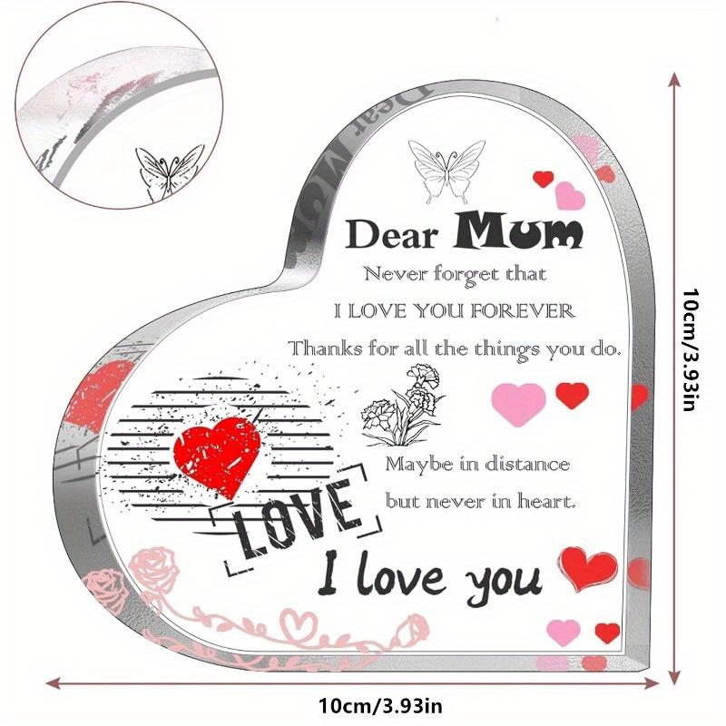 Heartfelt Mum Keepsake - Engraved Acrylic Gift for Special Occasions