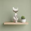 3D Printed Cat Figurines, Matte White Ornaments, Nordic Style Cat Statue, Minimalist Artistic Cat Sculpture for Home Office Desk Decoration