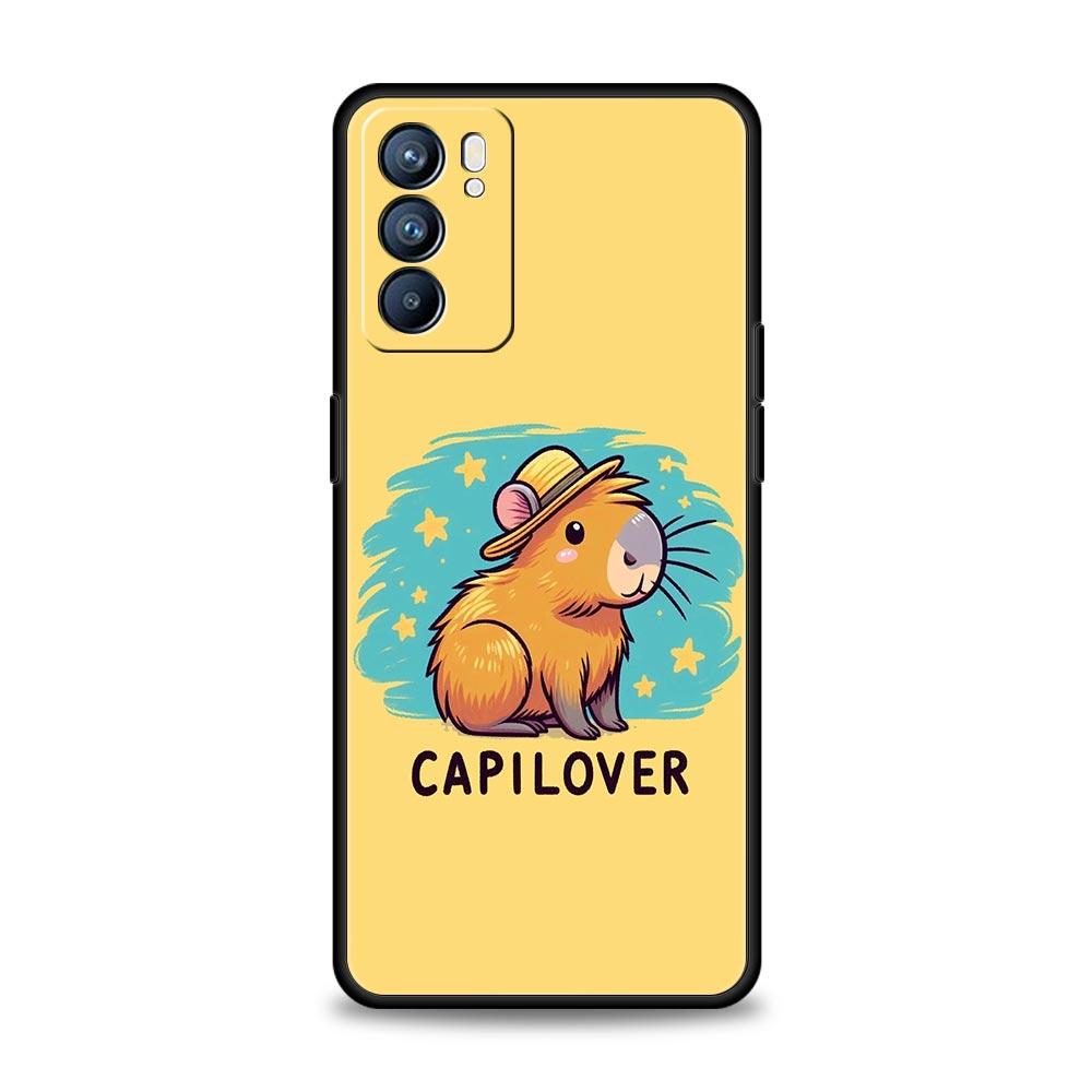 Anime Capybara Porpoise Phone Case For Oppo Reno13 Reno12 Reno11 F Reno10 Pro A54 5G Find X5 A53 A52 A9 A17 4G A79 A80 A98 Cover