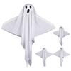 Halloween Glowing Hanging Ghost Battery Powered Luminous Hanging Ghost Decor Illuminated Ghost Prop for Haunted House Decor