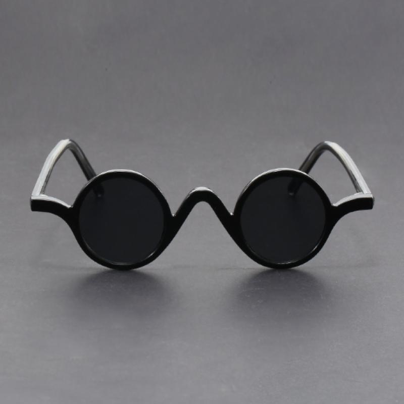 Peekaboo Small Frame Round Sunglasses For Women Vintage Unisex Retro Polarized Sun Glasses For Men Acetate Korean Style