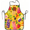 1 Vibrant Apron with Ice Cream and Fruit Design for Cooking In the Kitchen, Gardening, Fruit Picking and Holiday Celebrations,