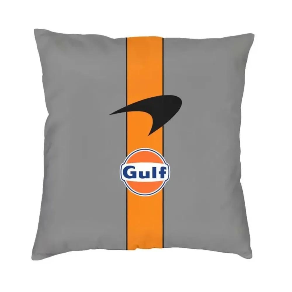Gulf Racing Logo Cushion Cover Sofa Living Room Square Throw Pillow Cover Chair Cushion 45x45cm 18x18Inch