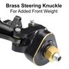 Aluminum Planet Axles Lsokinetic 3-Section CVD Brass Steering Knuckles Max.52° for 1/24 Axial SCX24 C10 JLU Gladiator Bronco