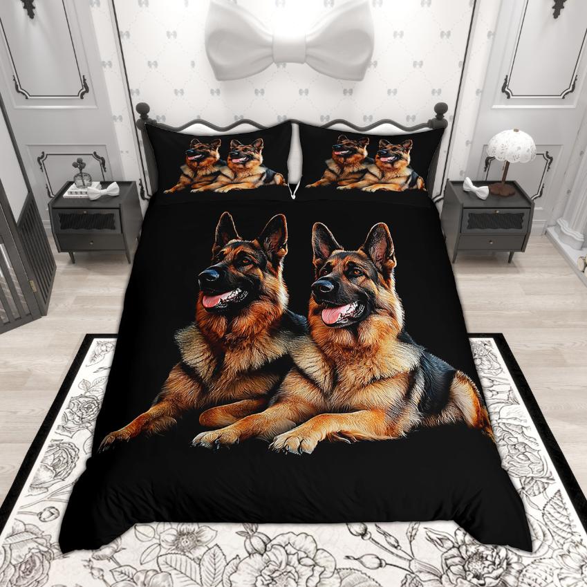 

Homewish Cute Animal Duvet Cover Set for Kids, Pet Cat Dog Bedding Set, Cartoon Kitten Quilt Cover Set, Bedroom Decor DE XS 100x135cm 2pcs&set