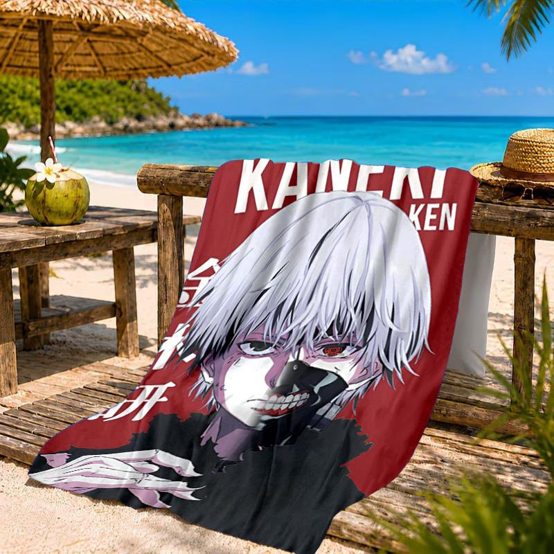 Tokyo Ghoul Kaneki's Struggle Beach Towel, Quick-drying, Easy to Care for, Suitable for Both Fitness and Beach Vacations,Sports Essential