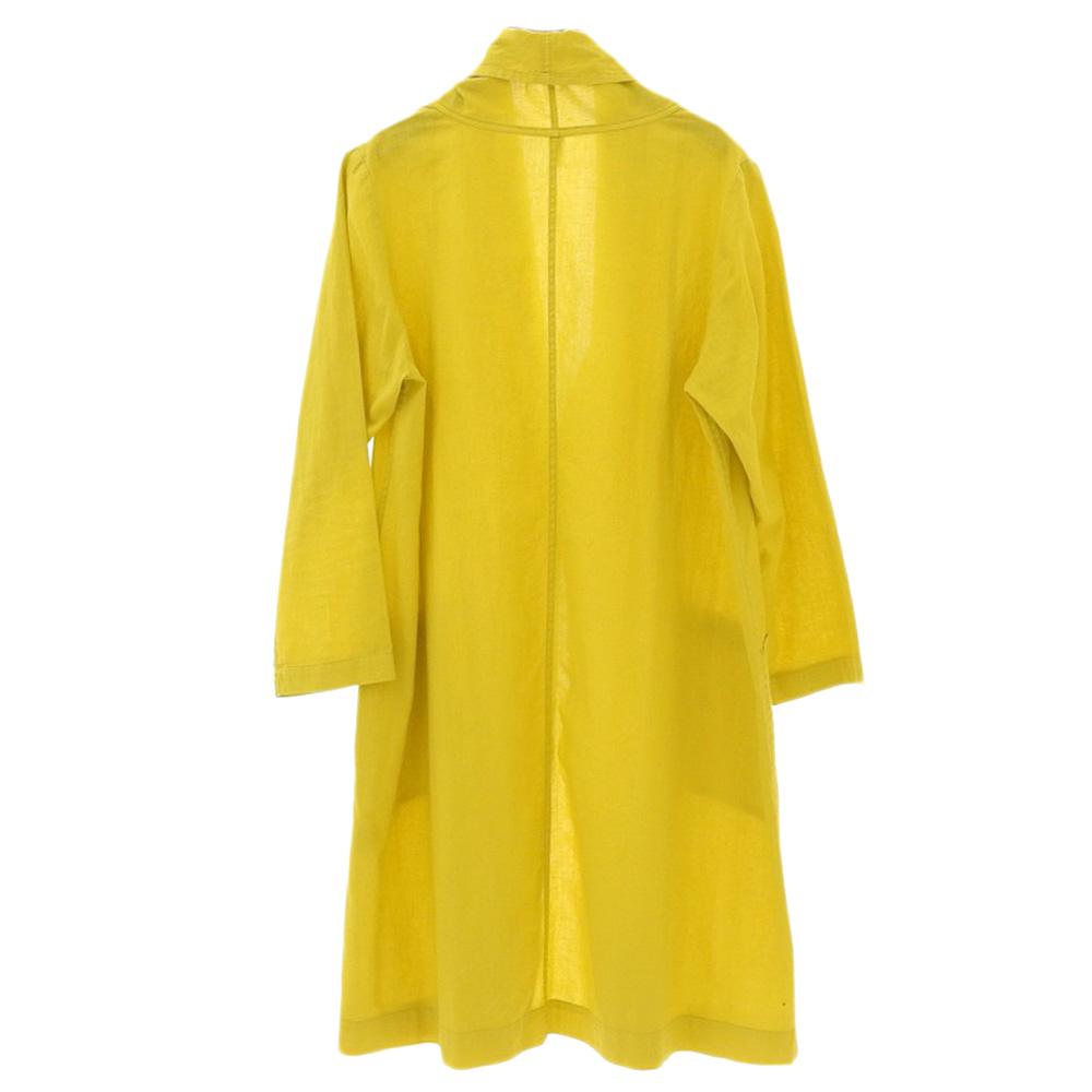 ijep Beautiful ijep cotton linen V-neck shirt cardigan gown for women, yellow, size 3 tops 3 yellowUsed