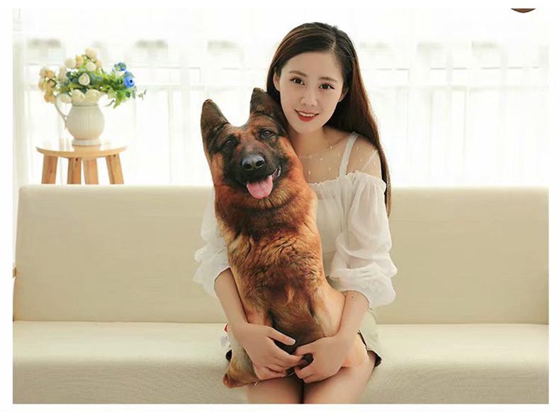 3D Shar Pei & Golden Retriever Plush Dog Pillow - Removable, Washable Office Cushion