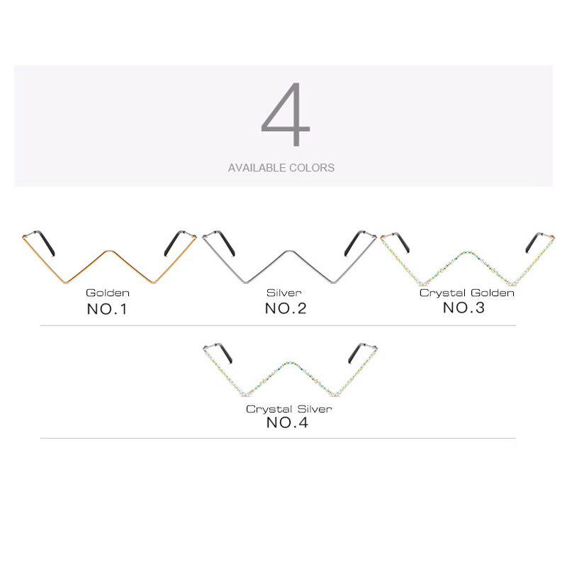 SHAUNA Ins popolare senza lenti in cristallo montature per occhiali da donna decorativa cornice triangolare punk