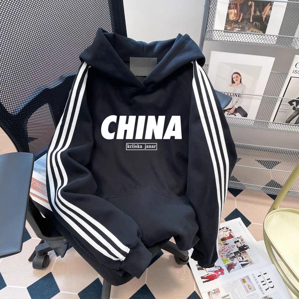 

Женский свитшот премиум-класса в полоску с плюшевой подкладкой - Шикарная, повседневная, трендовая, свободного кроя верхняя одежда для осени и зимы L