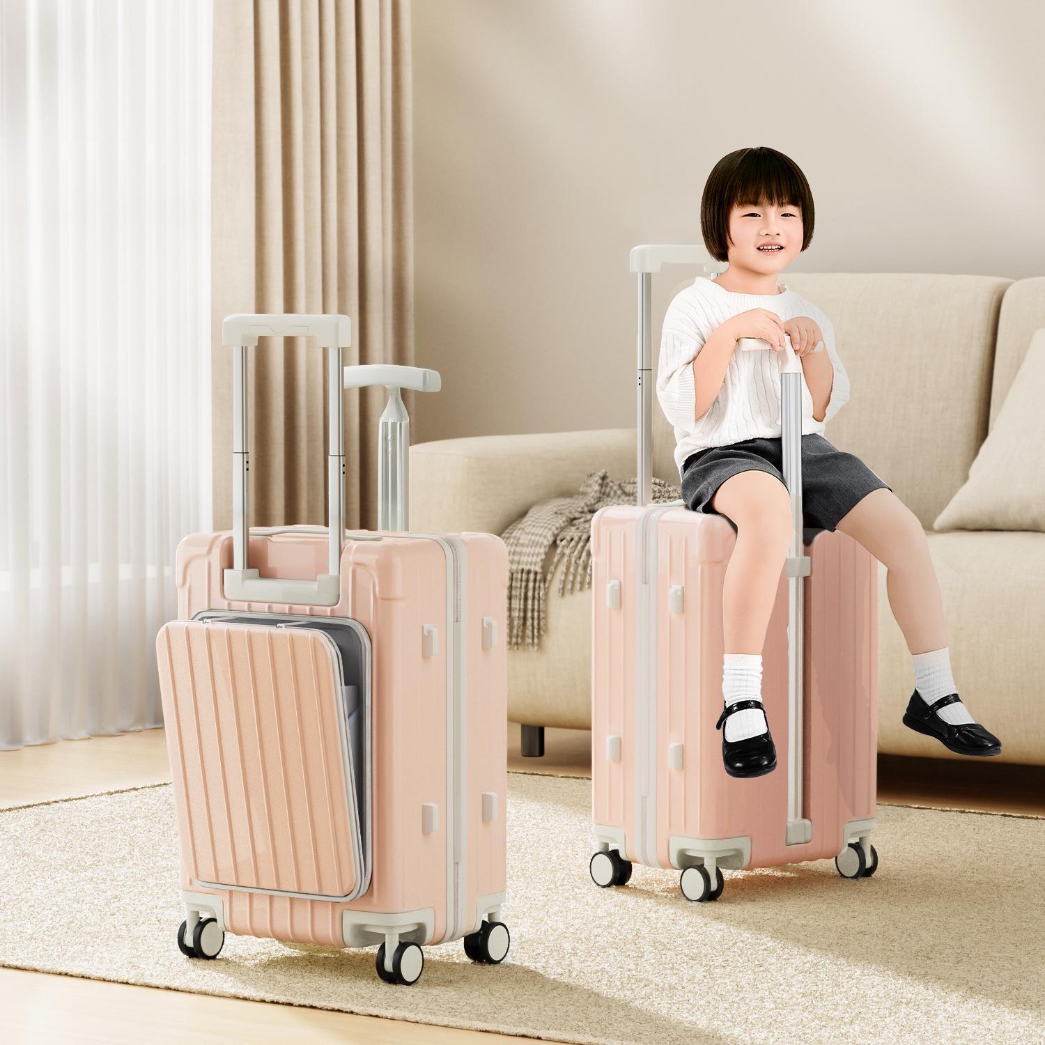 Children s 20-Inch Ride-On Suitcase with Silent Universal Wheels and Handle 20-inch - Carry-on, Ride-on Suitcase