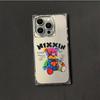 Square Back Tube Protection Clear Case For iPhone 11 14 Pro Max 13 15 Plus 12 16 ProMax Anti-Oxygen,Colorful Stuffed Bear Pattern Casing