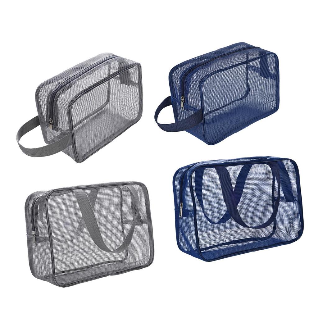 Mesh Toiletry Bag Portable Travel with Handle Storage Bag Shower Essentials Makeup Bag Bath Bag Gym Bag for Guys Women Men Girls