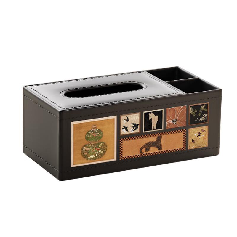 FAJIENUO Luxury Vintage Leather Tissue Box