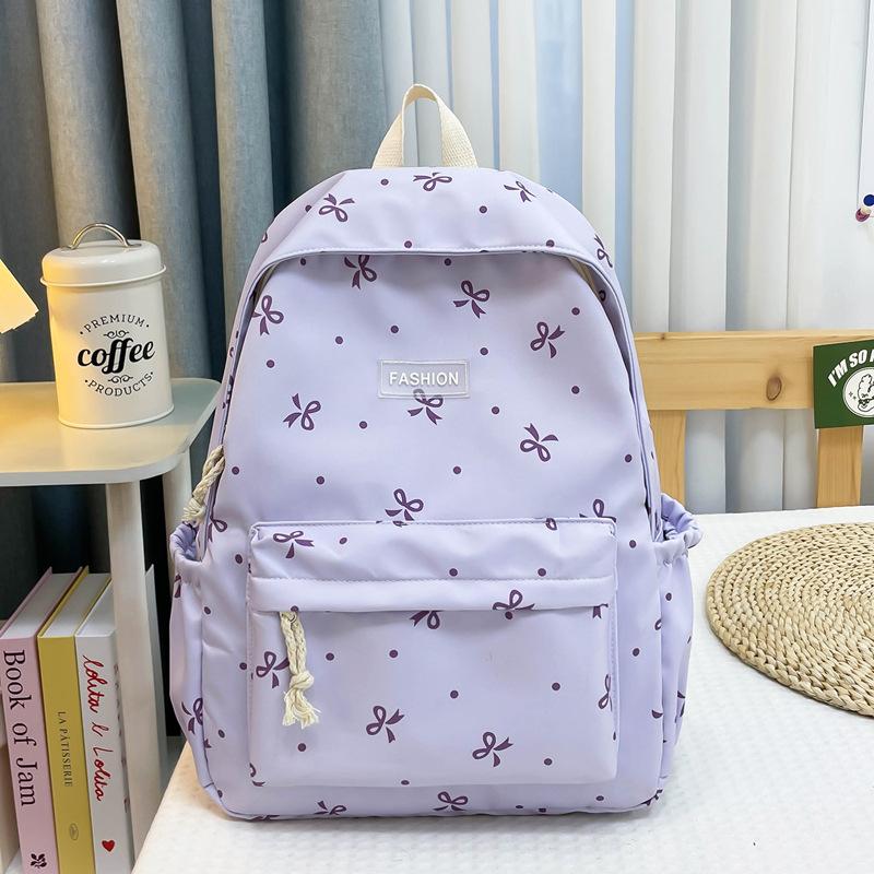 Rucsac nou coreean cu fundă pentru fete, stil campus, modă pentru prietene, rucsac pentru elevi de gimnaziu.