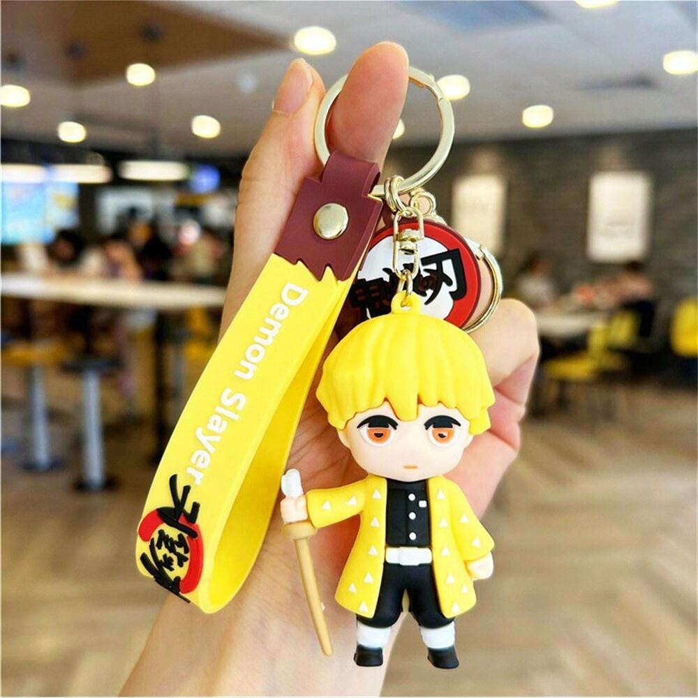 

Demon Slayer Kimetsu No Yaiba Blade of Ghost Keychain Cute Characters Bag Pendant Car Key Chain Ring Anime Jewelry Fans Gifts