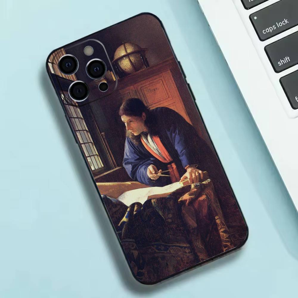 

Johannes Vermeer Art Phone Case Silicone Soft For IPhone 17 16 15 14 13 12 11 X XR Plus Pro Max Plus iPhone16e