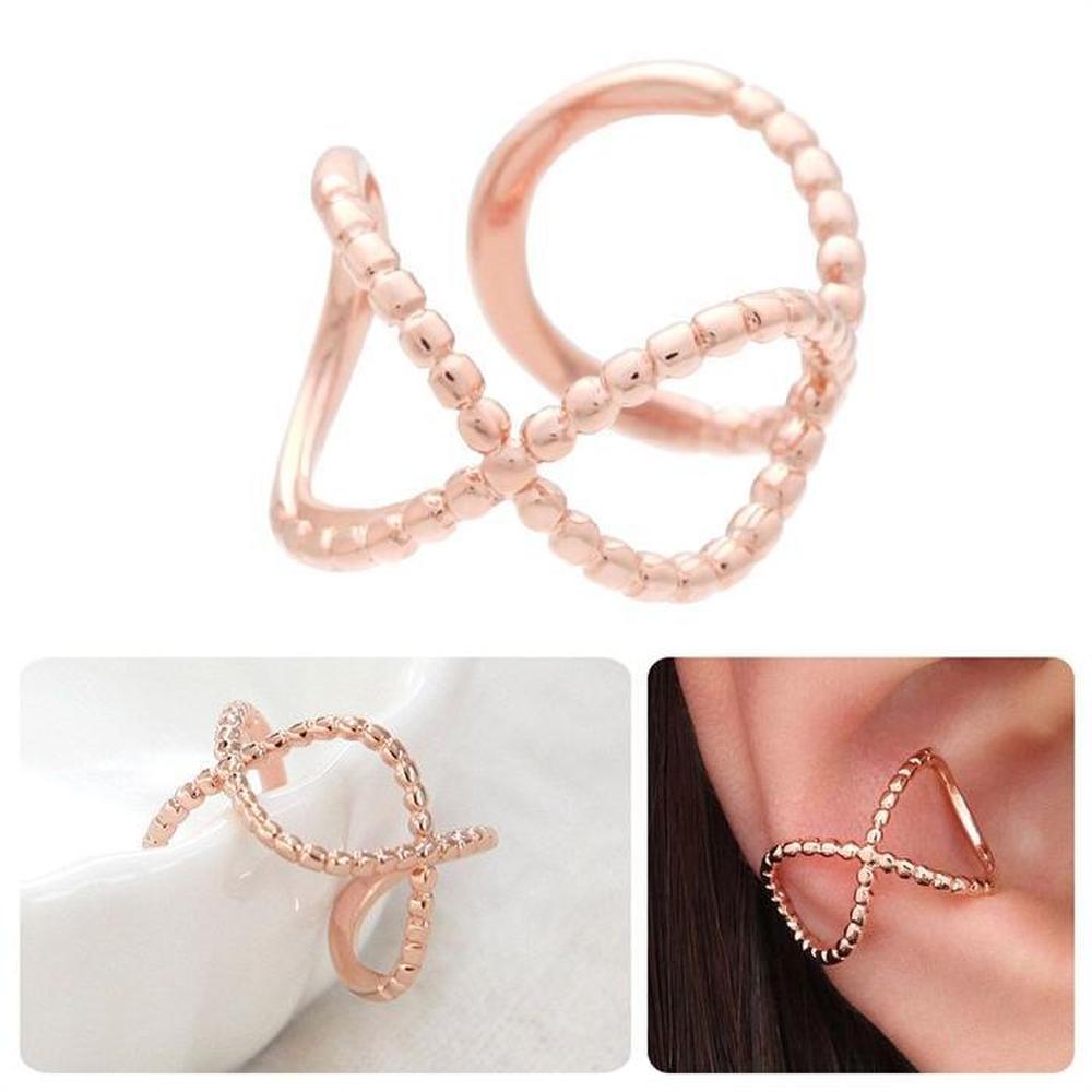 [Onm] Onm 14Kgp Twisted Rose Gold Ring Bracelet Ear Cuff (S9594018)