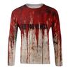Halloween Print Raglan Sleeve Men's Long Sleeve Top