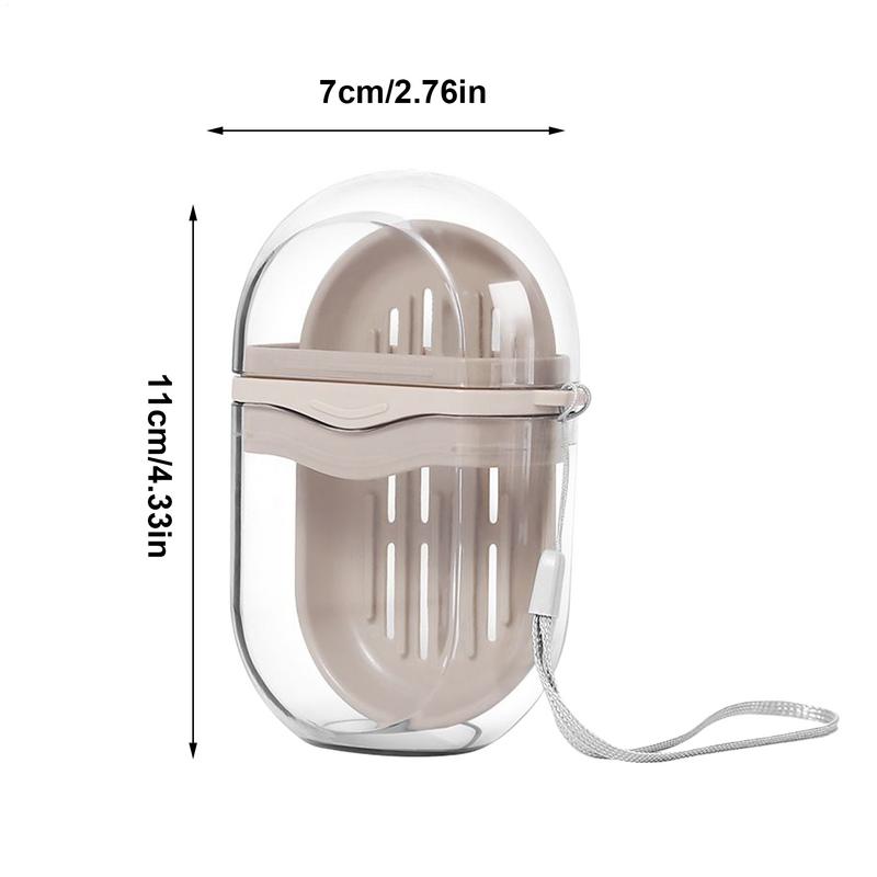 Portable Travel Soap Dish With Drain Water Bathroom Supplies Waterproof Sealed Transparent Bathroom Holders And Dispensers