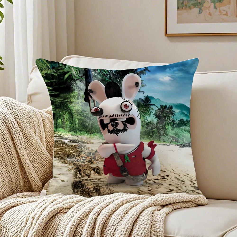 Rraving Rabbids Cushion Cover Pillowcase Antidustmite Living Room Sofa Decor Cushion Room