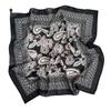 Vintage Cashew Printed Tassel Small Square Scarf For Women Elegant Decorative Neckwear