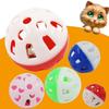 5 Stück Spielbälle für Haustierkatzen und Kätzchen mit Glöckchen, Hohlkugel zum Rollen, Vogelspielzeug, Jagd-Rasselspielzeug, Zufällige Farbe