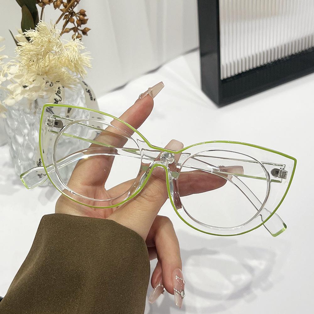 Cat Eye Flat Glasses Anti-Blue Women'S Glasses Frame Avant-Garde Glasses Frame Tide