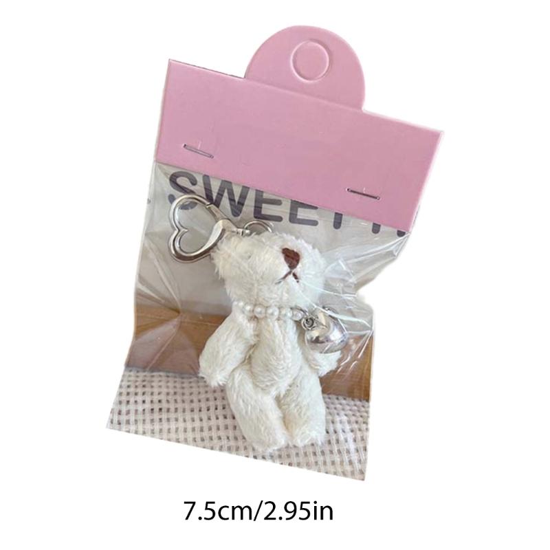 Cute Cartoon Rabbit/Bear Keychain Women's Bag Wallet Purse Pendant Charm Fun and Unique Accessory for Phone Bags Keys