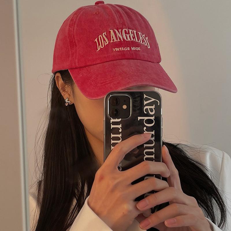 Retro Gewaschene Baumwoll Baseballkappe Herren Damen Buchstabenstickerei Hip Hop Hut Unisex Verstellbar Outdoor Snapback Sport Sonnenschutz Kappen