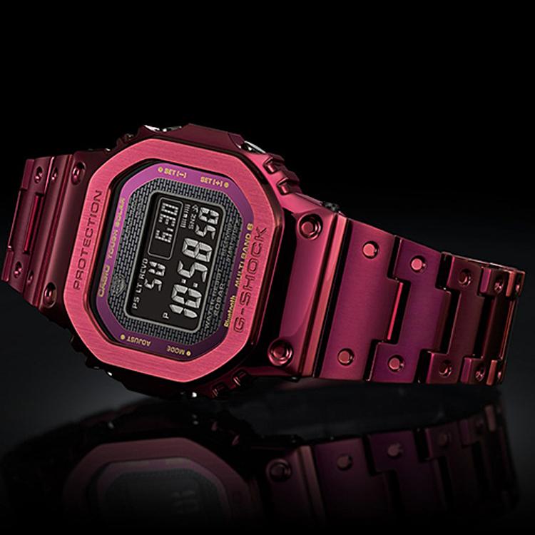 G-Shock Metal Evolution B5000 Quadratisch Iron Man Farbe Sechs Funkwellen Quarzwerk Metallarmband Uhr Herrenuhren Schwarz GMW-B5000RD-4PRT