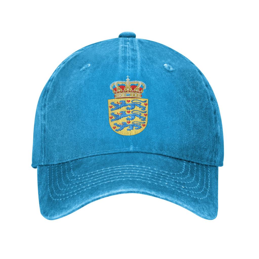 Coat of Arms of Denmark  Casual Baseball Cap  Hiking Fishing Hip Hop Hats Summer Adjustable Unisex Adult Street Style Baseball Caps