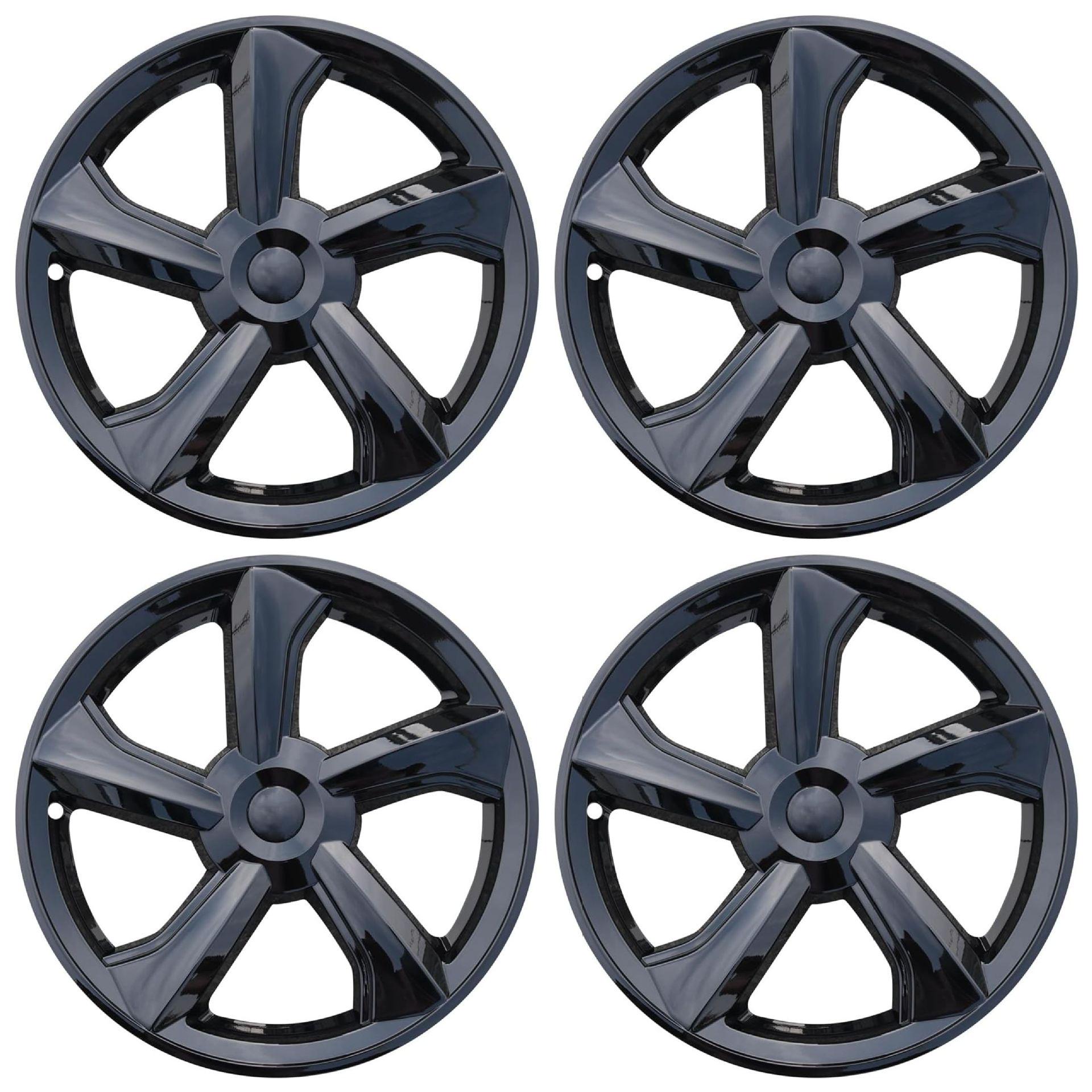 Gloss Black Wheel Covers for 2025-2026 Tesla Model Y (19-inch)