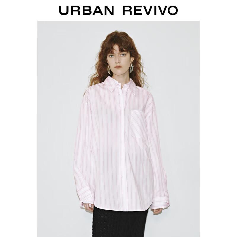 UR Women s Casual Striped Long-Sleeve Shirt M