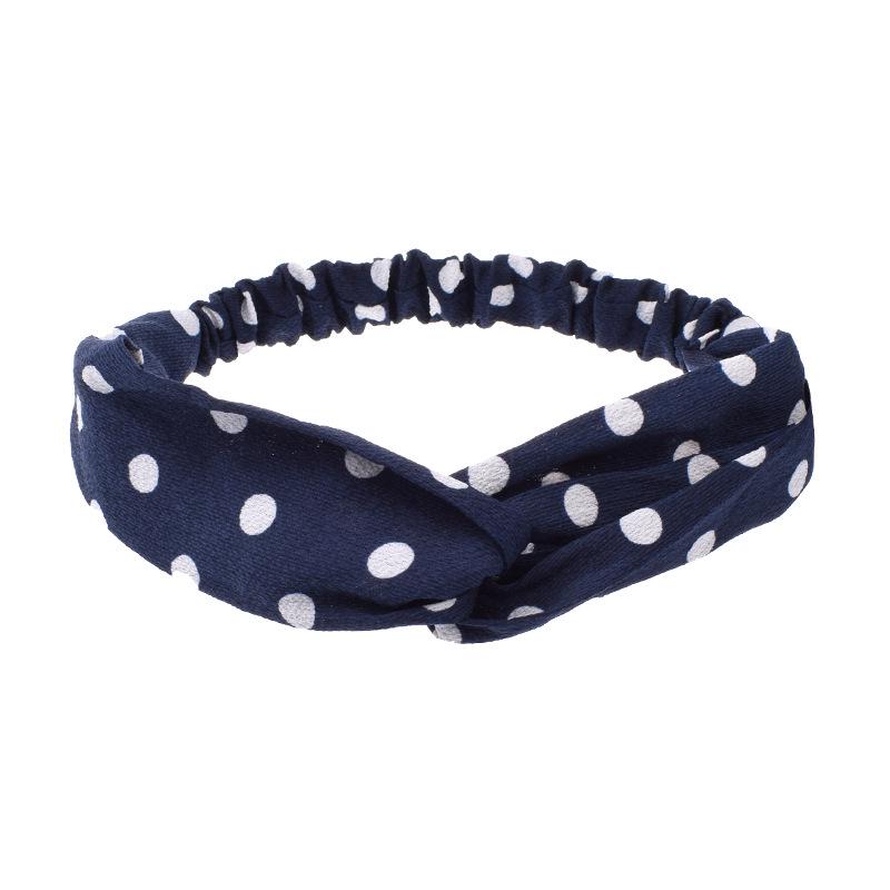 Korean New Wave Point Hair Bands Fashion Wild Cross Turban Elastic Sports Wash Face Makeup Yoga Woman Headbands Hair Accessories