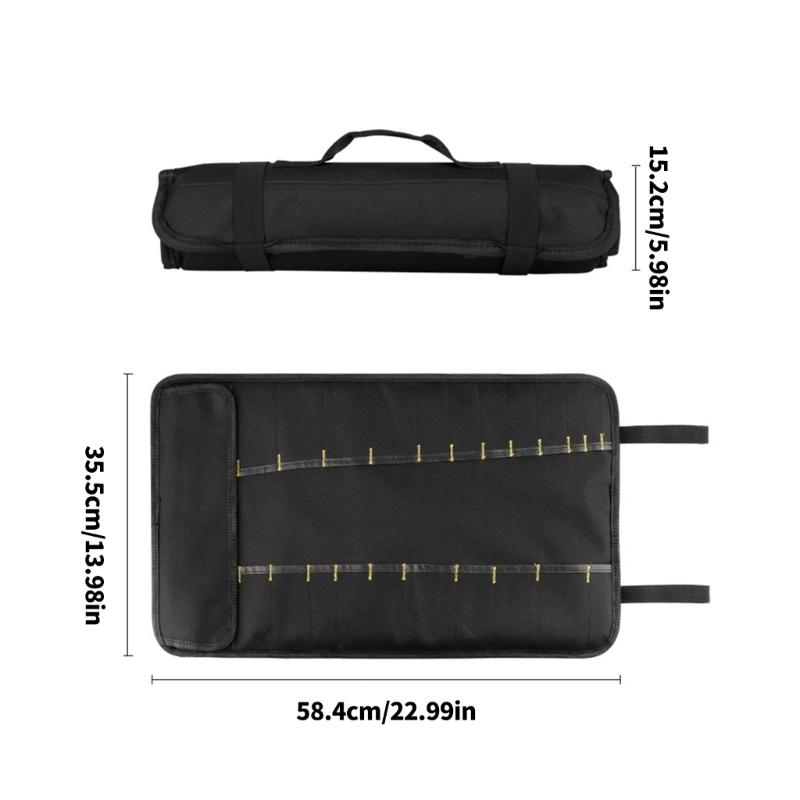 Portable Tool Storage Bag Features Multi Compartment Design Top Handle Side Strap for Convenient Carrying Sturdy