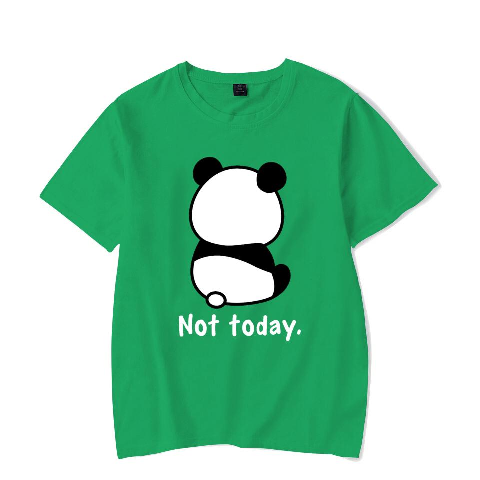 

Жіночі футболки з принтом Cute Panda Not Today, з короткими рукавами, забавна футболка з круглим вирізом, повсякденні літні топи S зелений