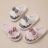 2025 New Cotton Slippers Autumn and Winter Thick Bottom Non-slip Velvet Warm Indoor Home Silent Bow Cotton Mop