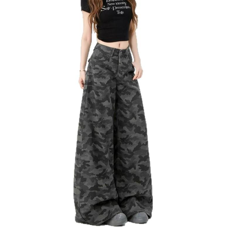 

Ретро широкие джинсы женские весна и осень с высокой посадкой свободные скинни повседневные рабочие прямые брюки ретро уличный стиль мешковатые джинсы для дам 4XL