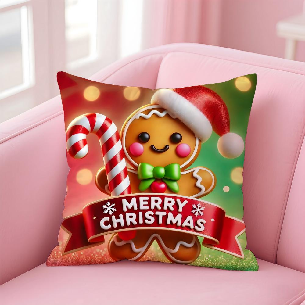 Cute A-Adorable Ginger B-Bread Cushion Cover Comfortable Reversible Pillow Cover Ideal for Car Sofa Bedroom & Beyond