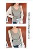Modal Cotton V-Neck Lace Trim Ribbed Tank Top - Slim-Fit Versatile Camisole for Spring/Summer