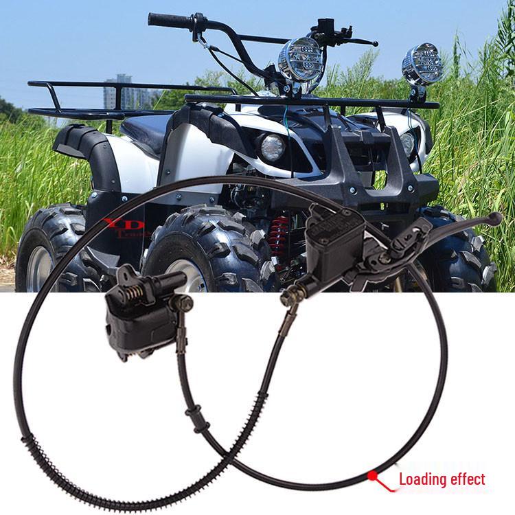 Off-Road ATV Handbrake & Rear Brake Master Cylinder Assembly with Disc Brake Caliper for 50-125cc Little Dinosaur & Little Bull Models