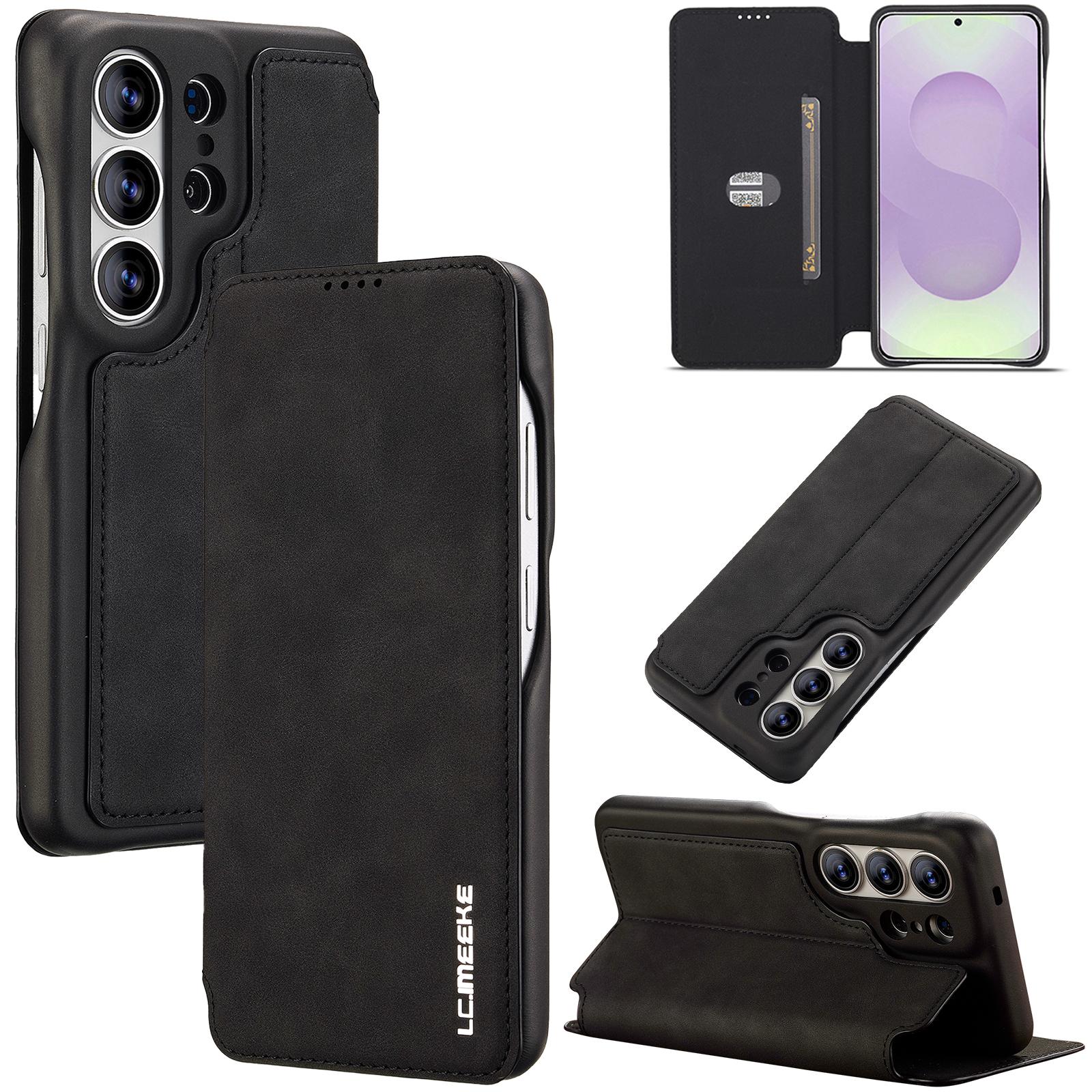 

Magnetic Cards Solt Wallet Leather Case for Samsung Galaxy S26 Ultra S25 Plus S24 S23 A54 A53 Note 20 Kickstand Shockproof Cover Galaxy S24 Ultra чёрный