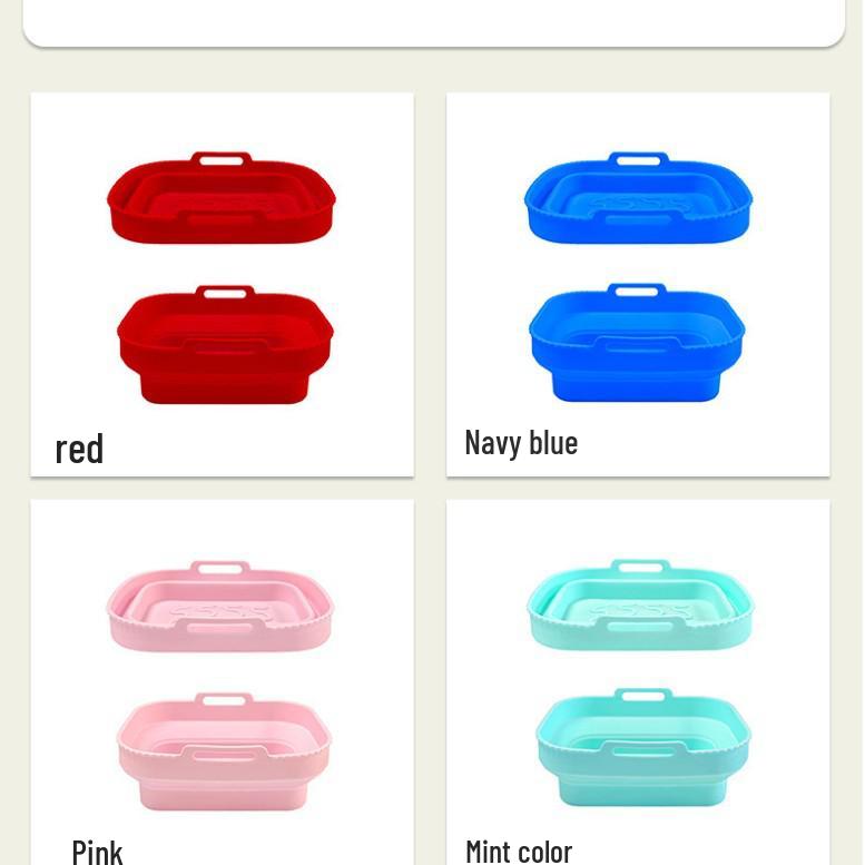 

Складной силиконовый коврик для выпечки для аэрофритюрниц Rectangular Foldable 20*17*6cm 129.3g красный