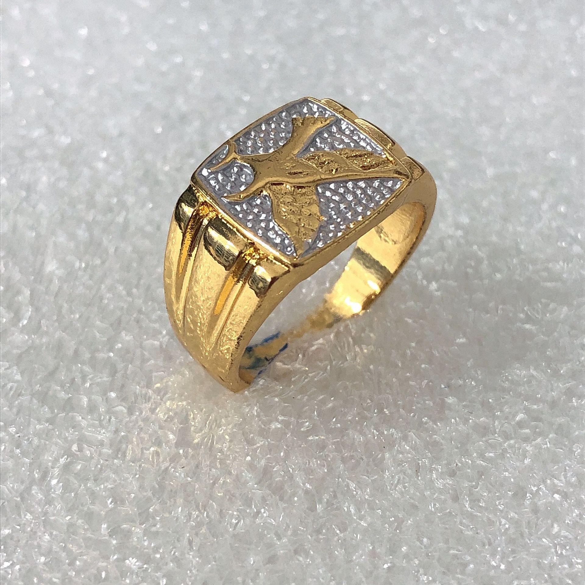 

Популярна європейська та американська каблучка з орлом, унісекс модель для пари 13 золотий