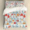 Christmas Snowman Down Comforter Bedding Set, 3-piece Ultra Soft Modern Comfort with Zipper Closure